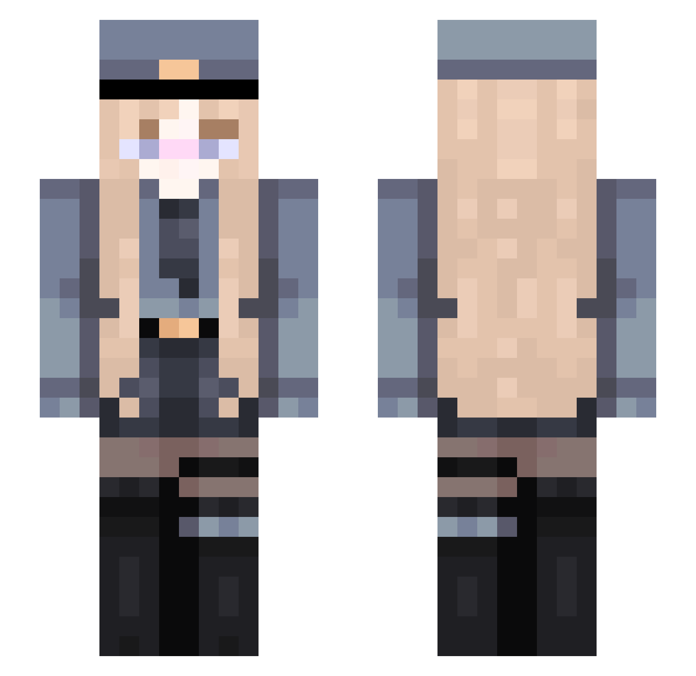 wzoruuus Minecraft skin, front and back view