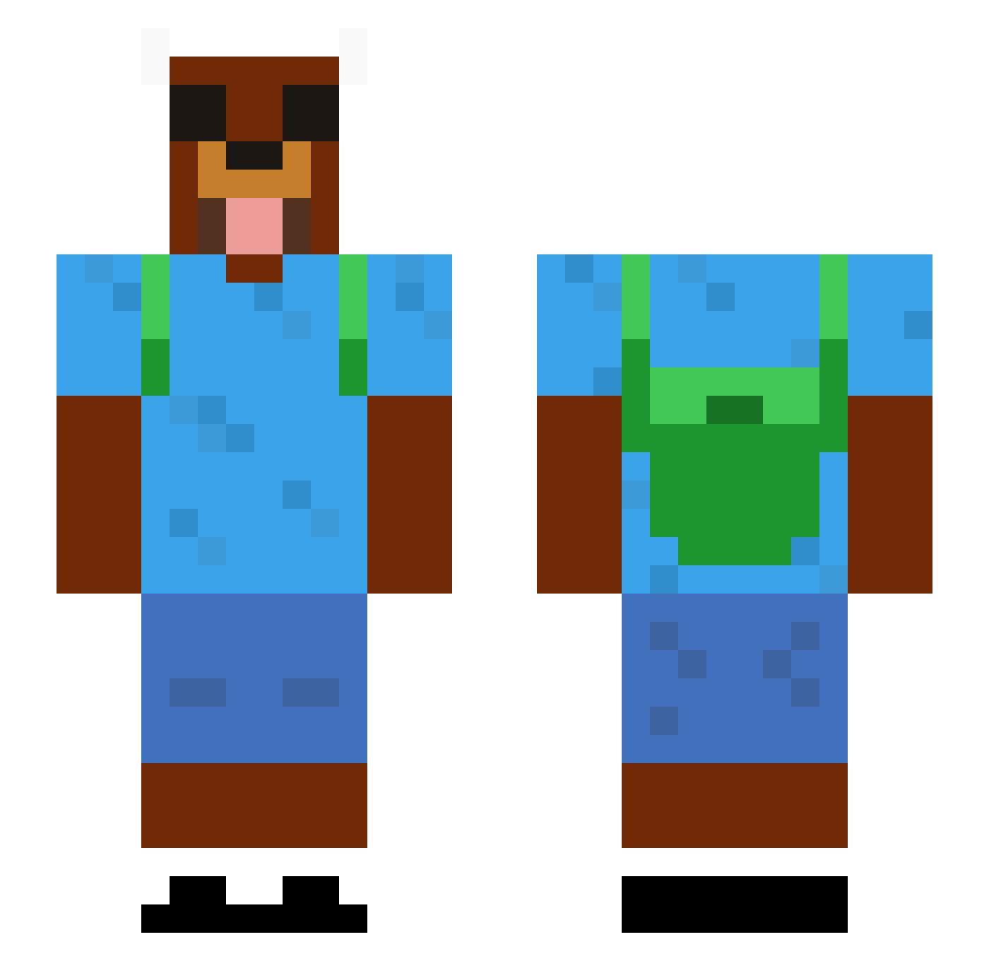 zLeqit_GHG Minecraft skin, front and back view
