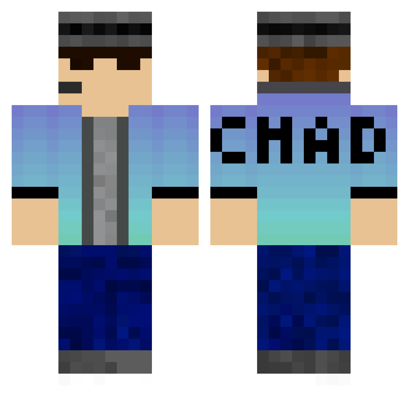 Salganardo Minecraft skin, front and back view