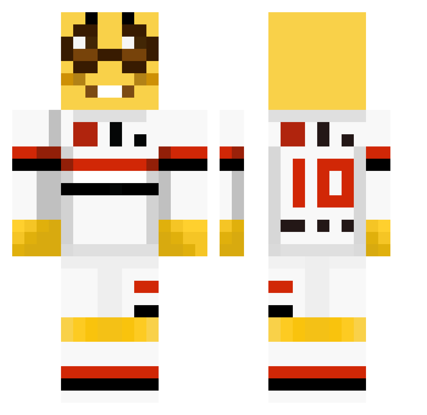 Killlshot Minecraft skin, front and back view