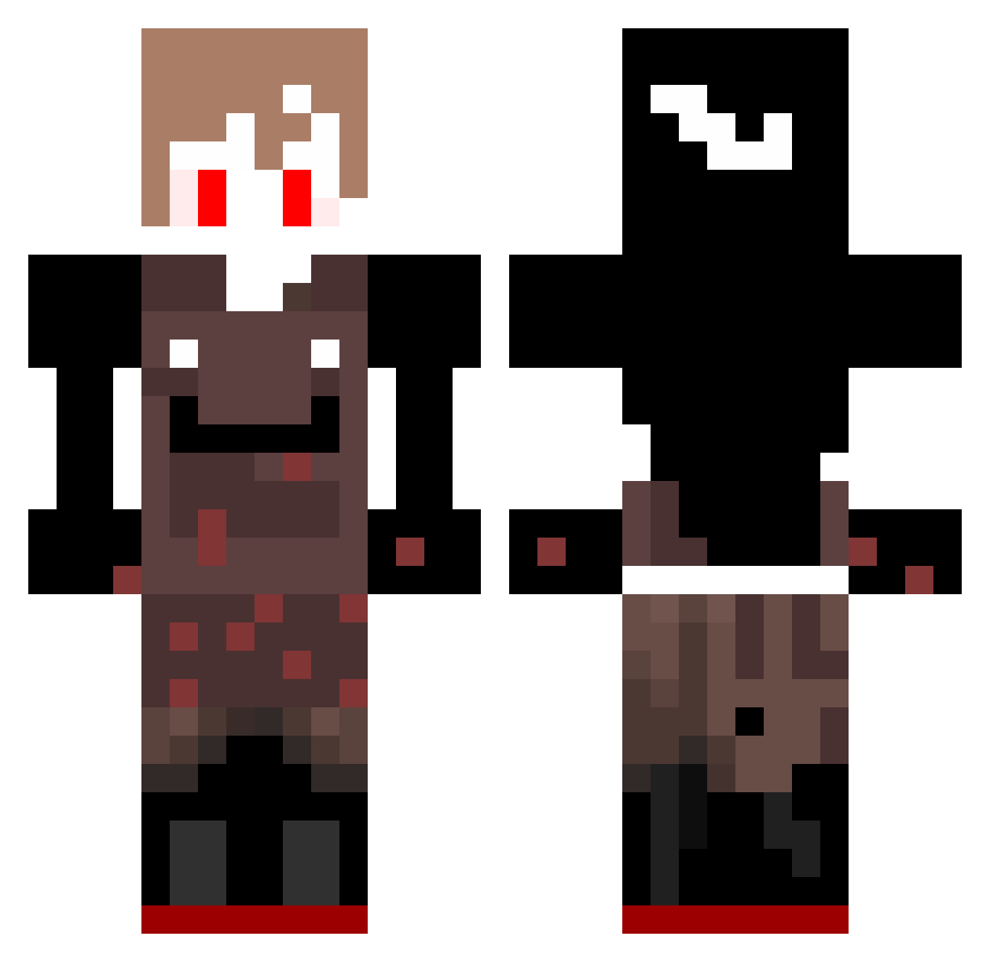 zeroven34 Minecraft skin, front and back view