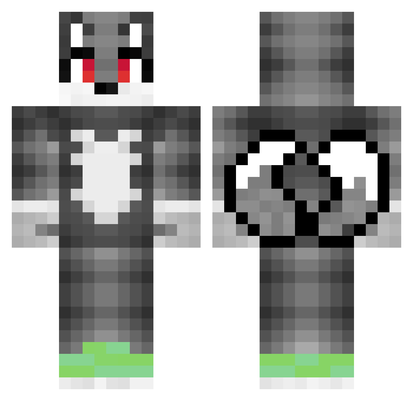 RobowolfMCJ Minecraft skin, front and back view