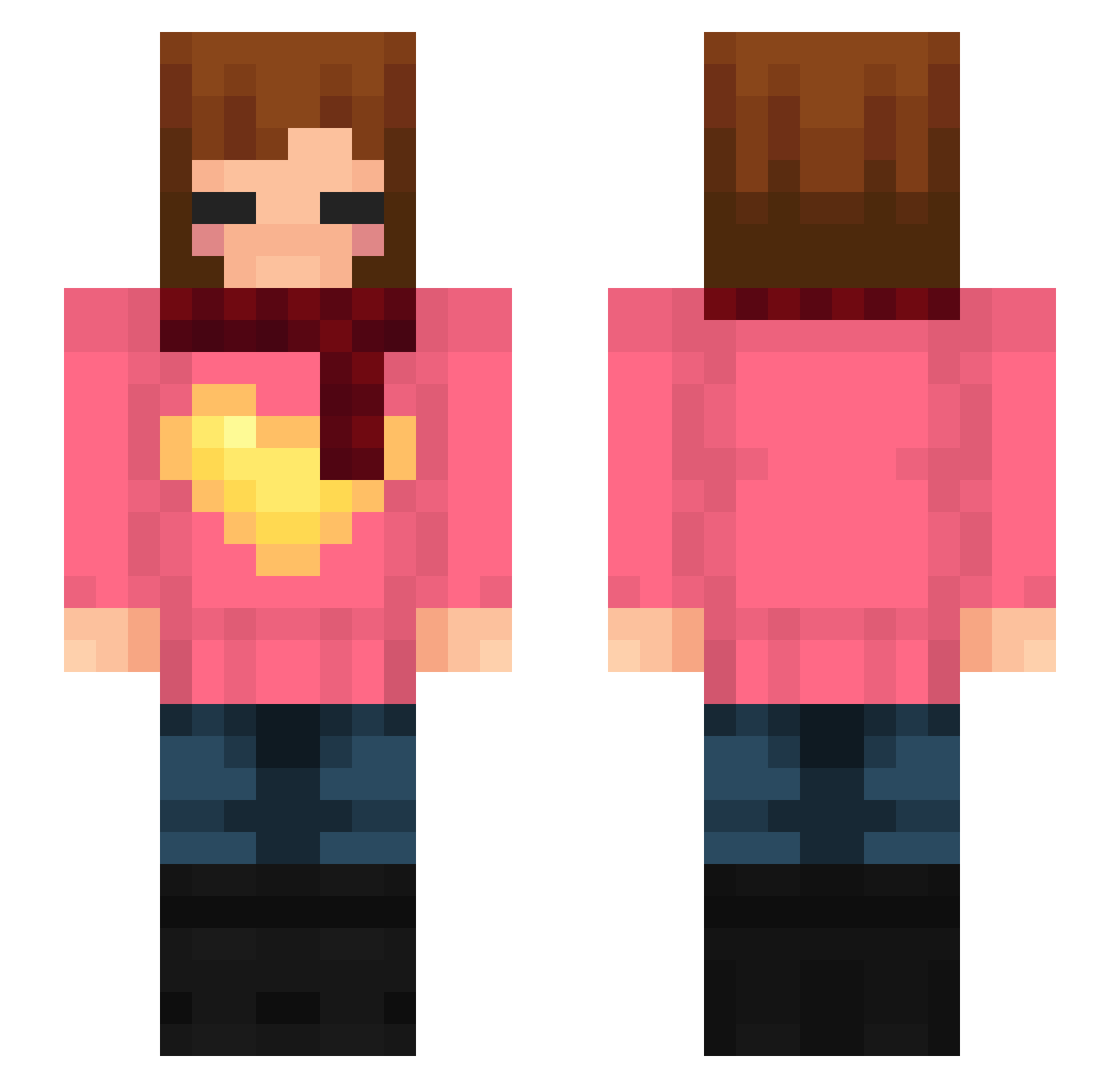 c99c Minecraft skin, front and back view