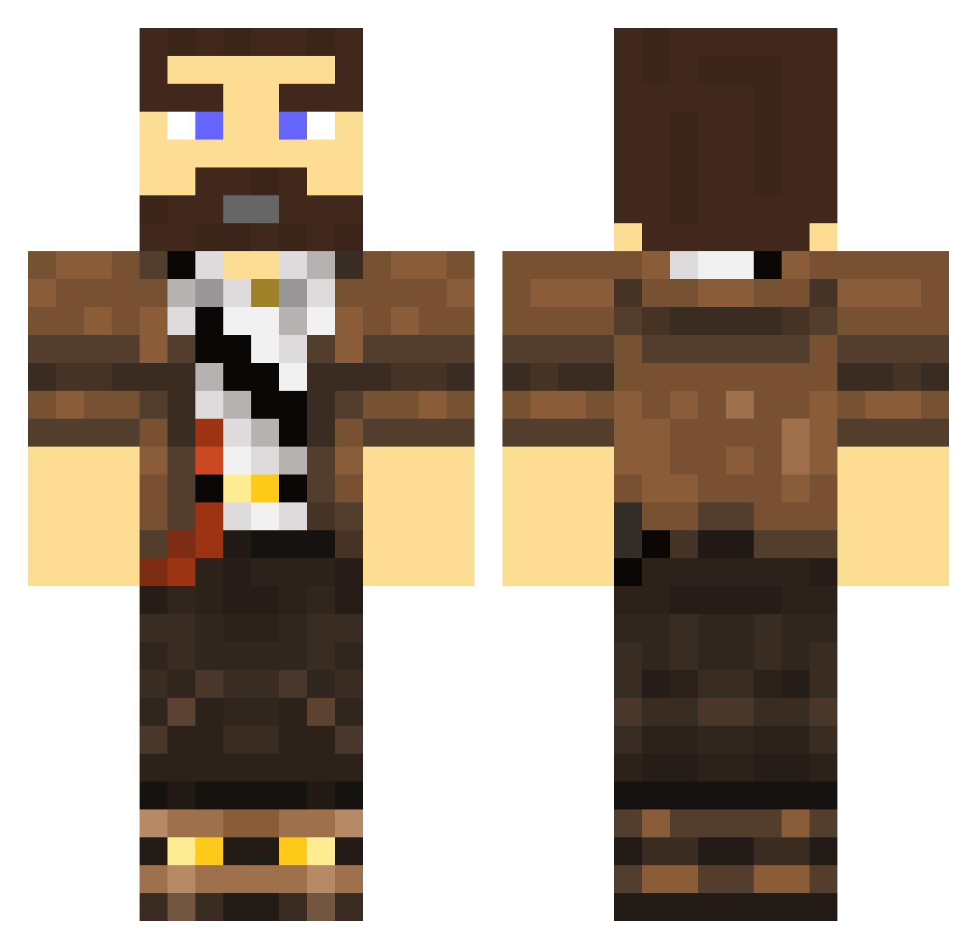 A6axa6a Minecraft skin, front and back view