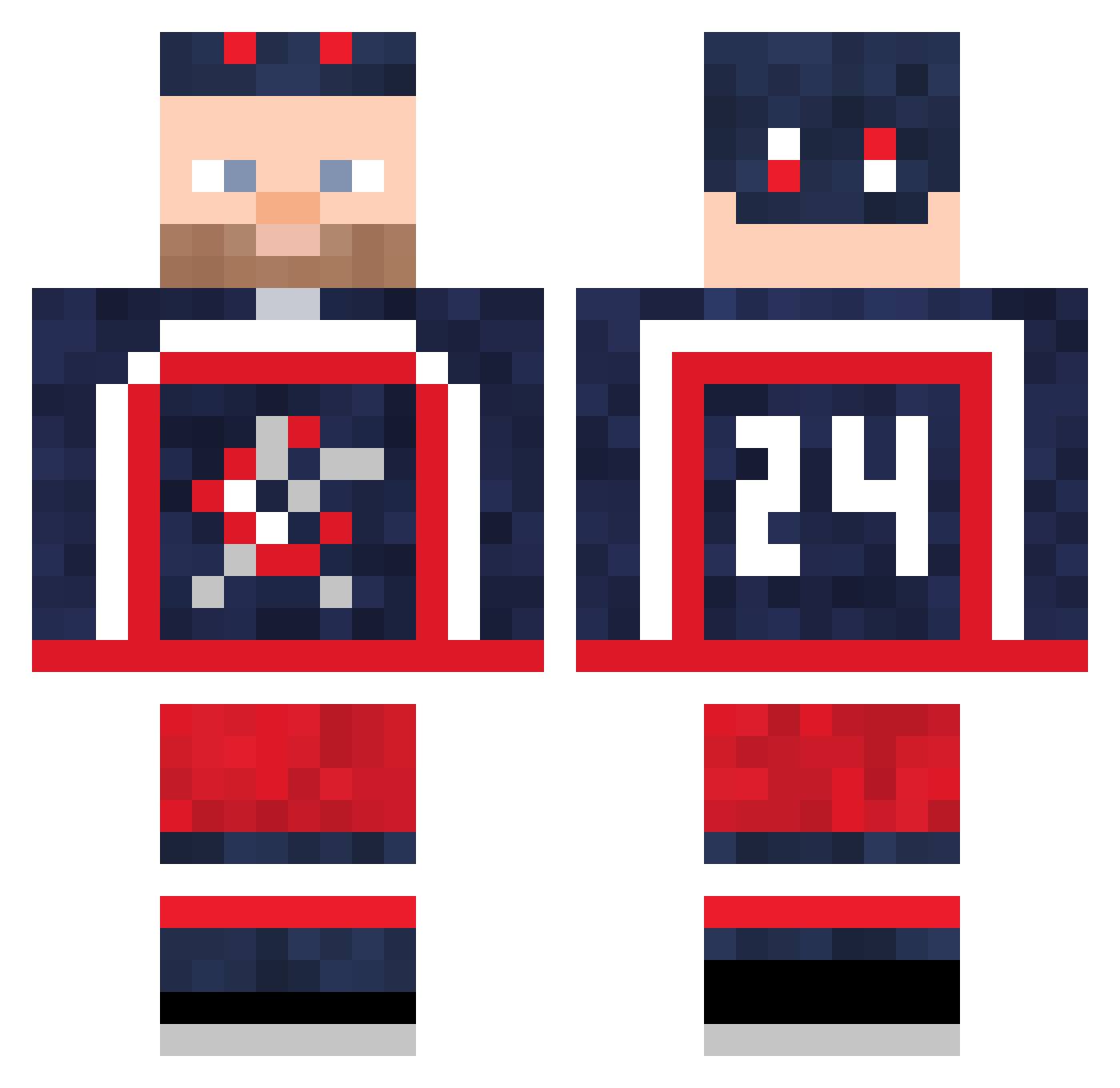 deubank1776 Minecraft skin, front and back view