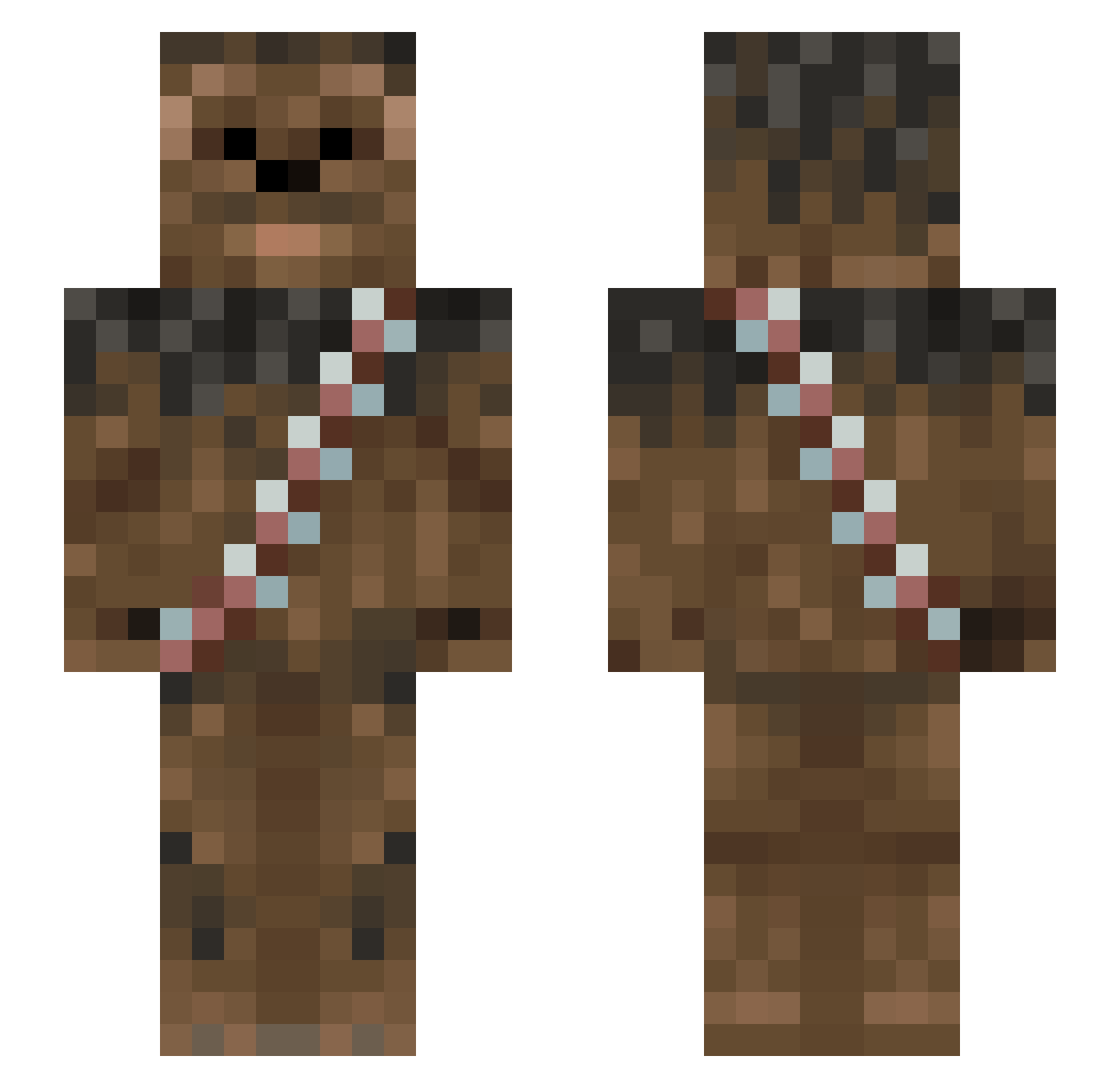 SixZoSix Minecraft skin, front and back view