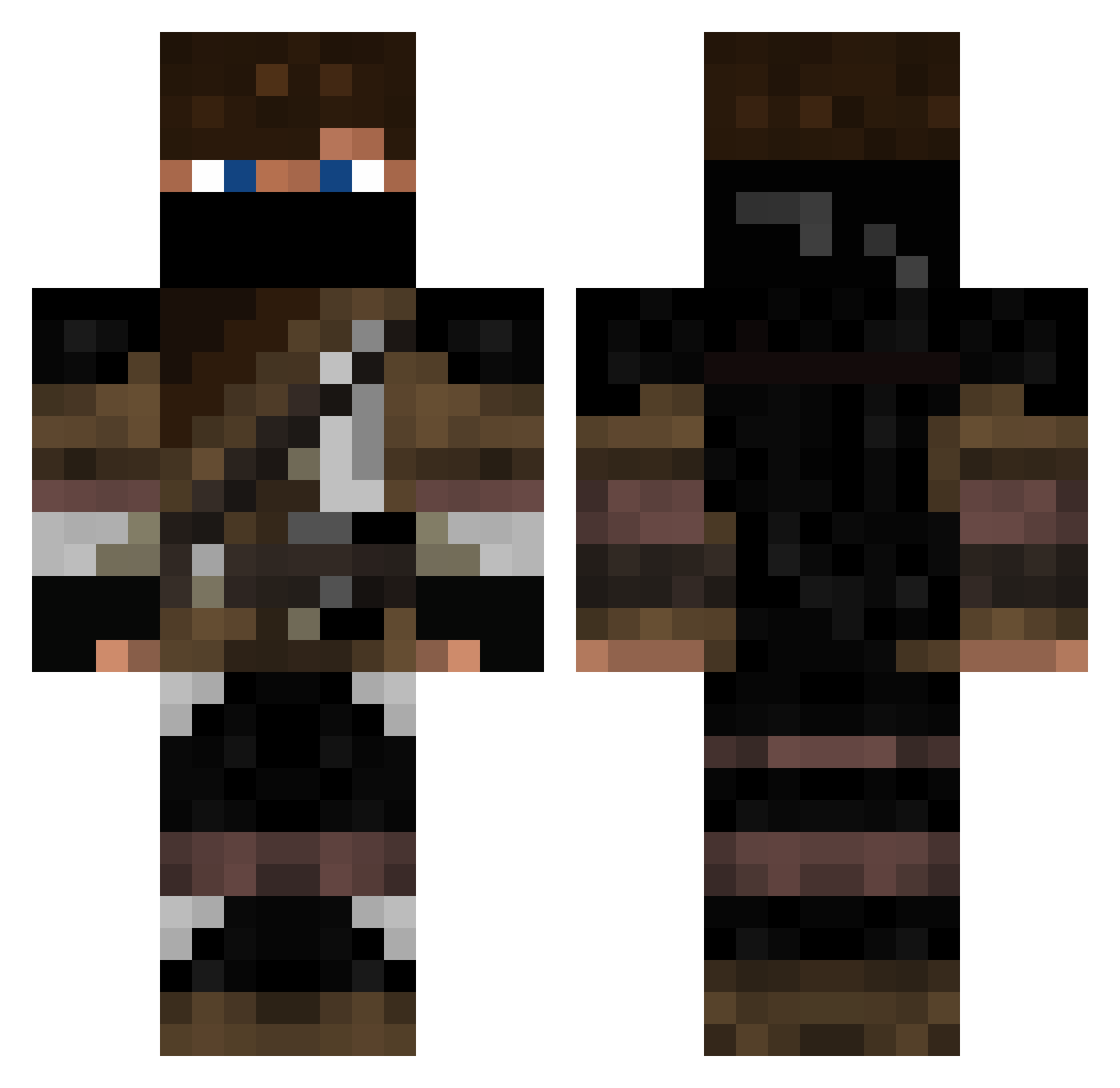 Janet Minecraft skin, front and back view