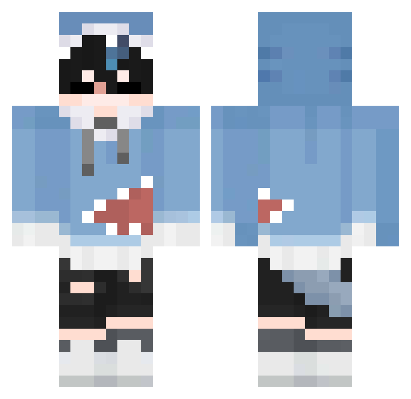 _Wigmund Minecraft skin, front and back view