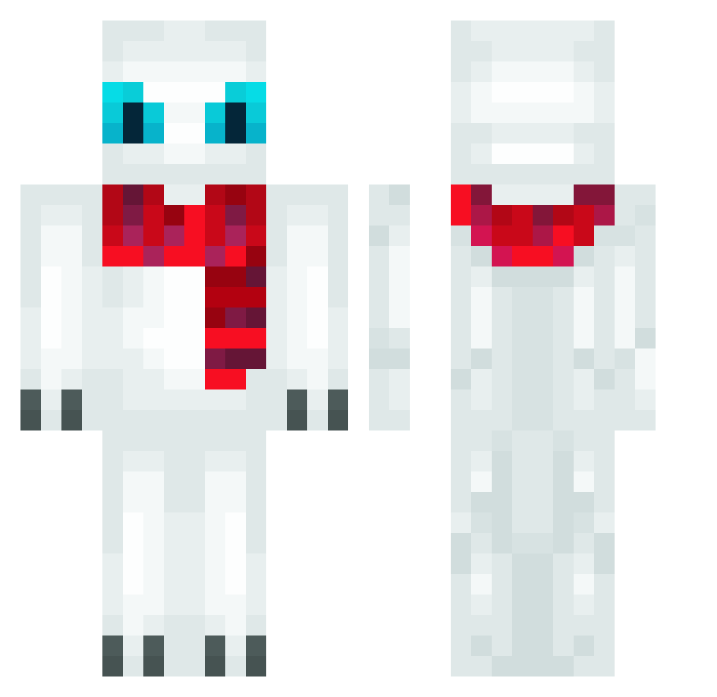 1KEY_ Minecraft skin, front and back view