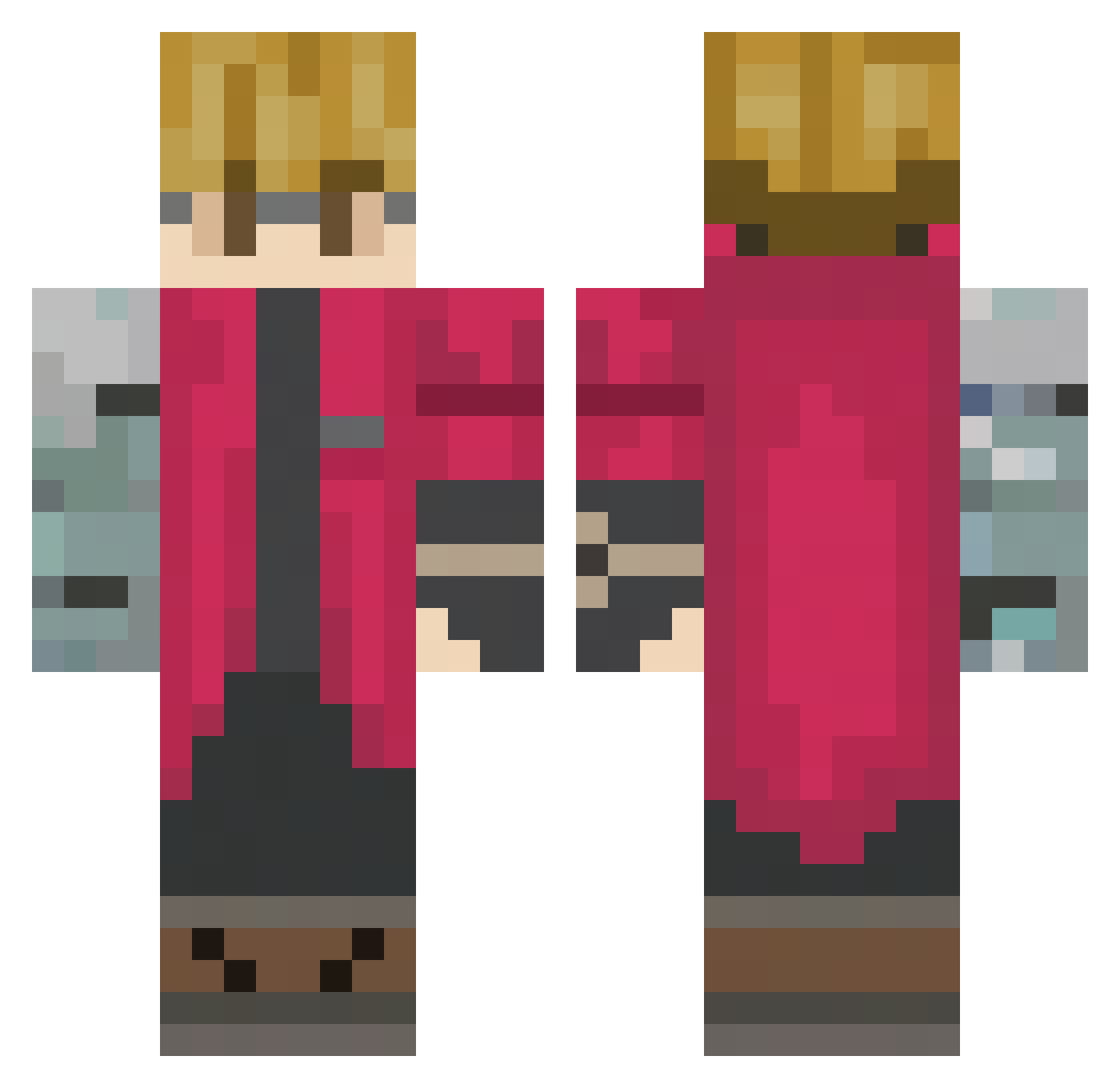 Divine720 Minecraft skin, front and back view