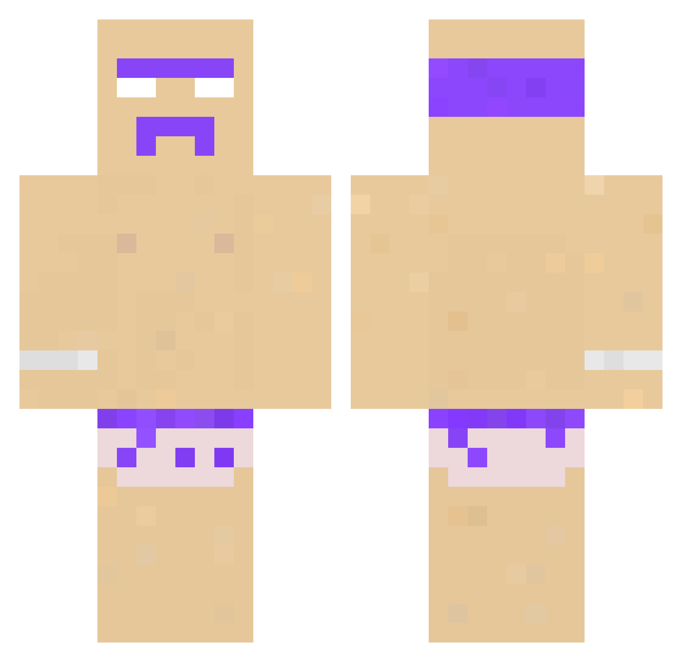 4hre Minecraft skin, front and back view