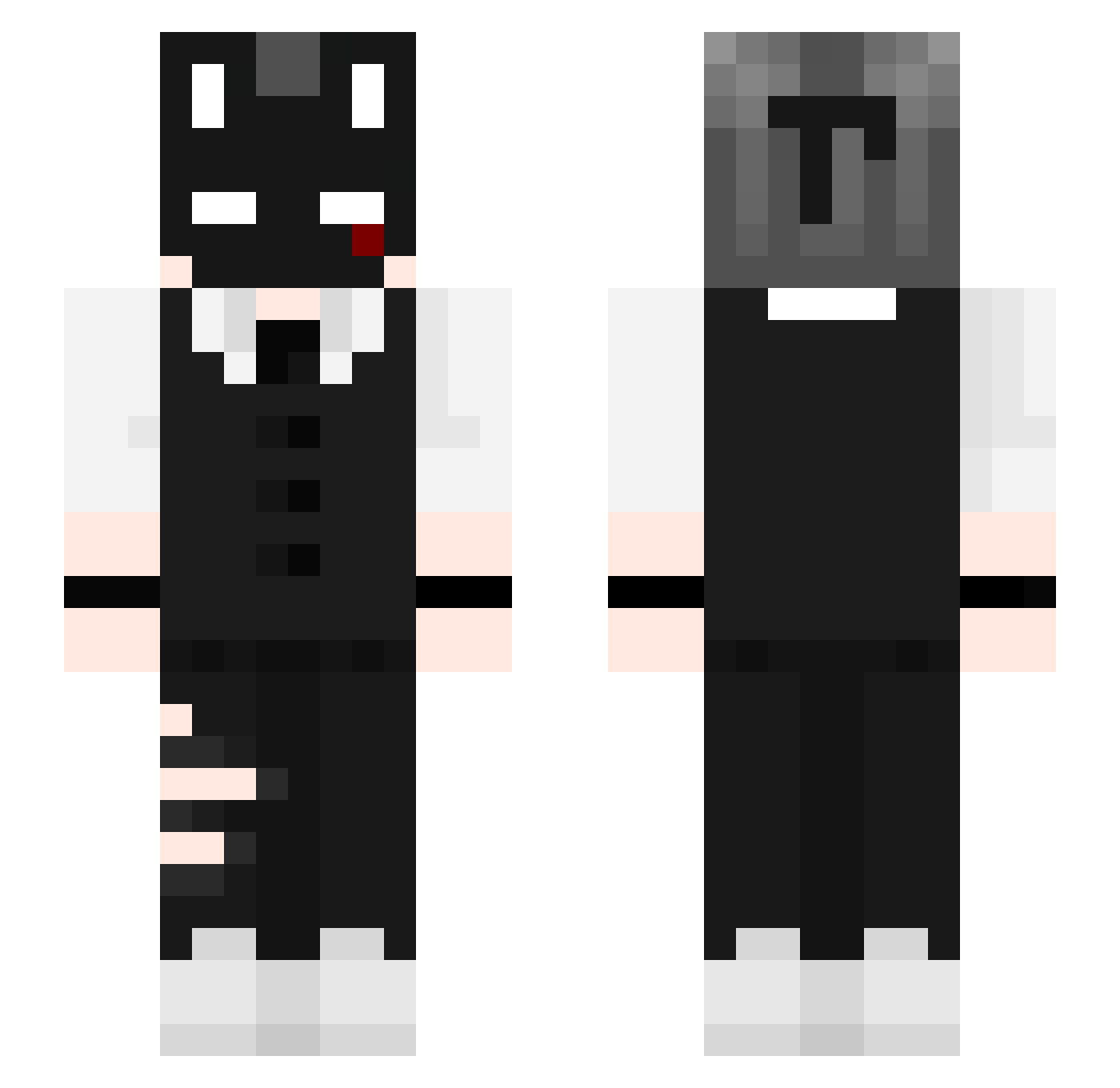 Kapsle Minecraft skin, front and back view