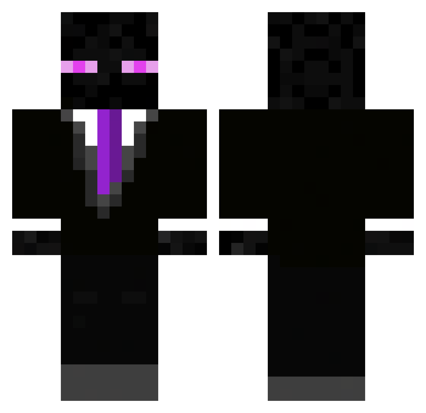 ItzAshyyy Minecraft skin, front and back view