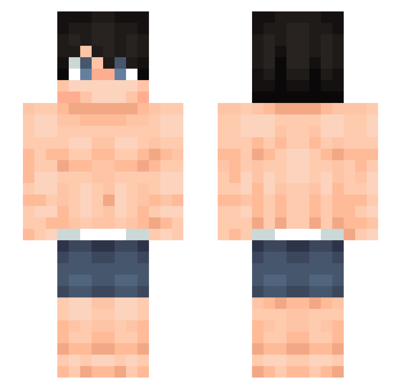 Pau_1eal Minecraft skin, front and back view