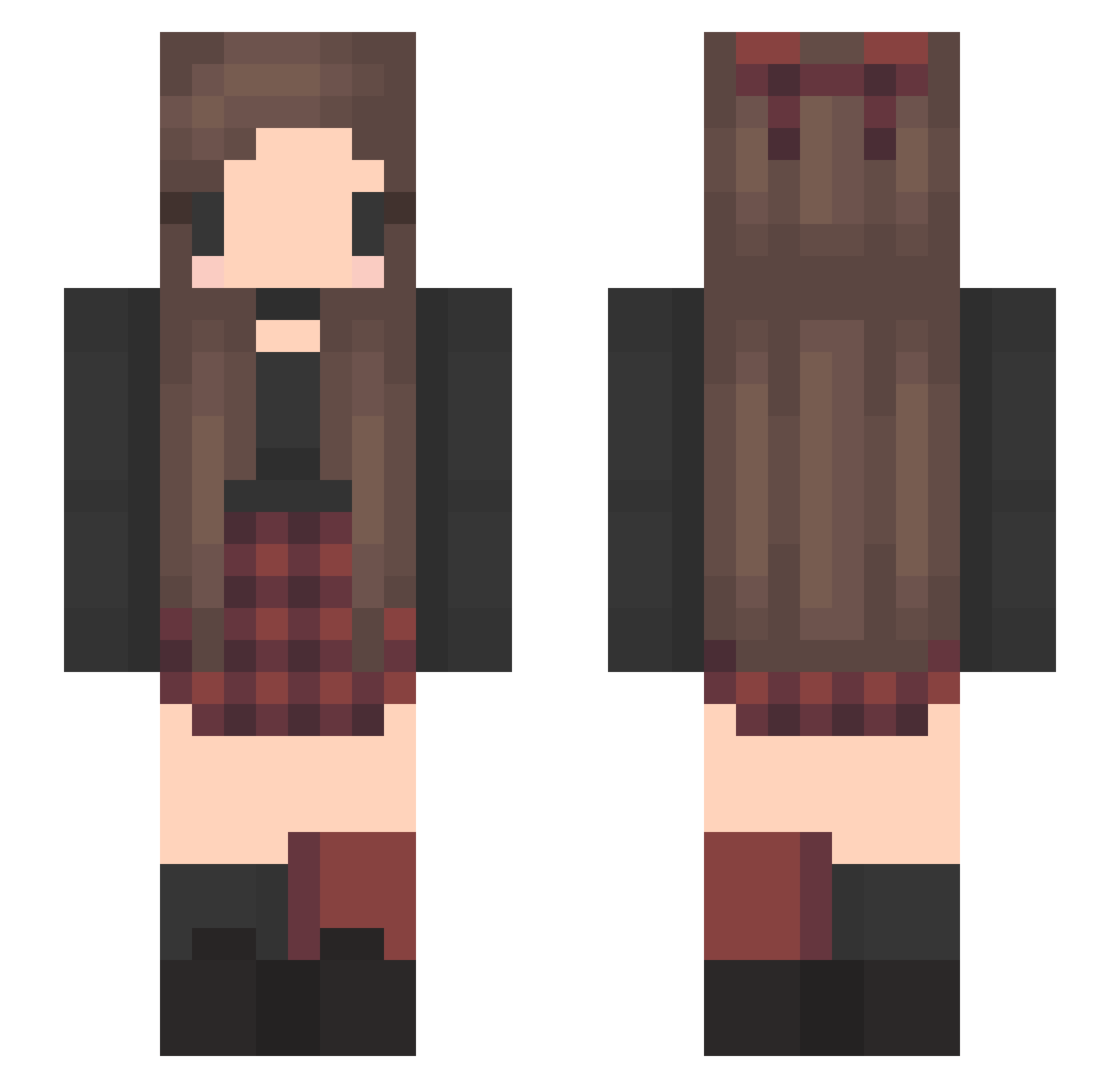 Lacily Minecraft skin, front and back view