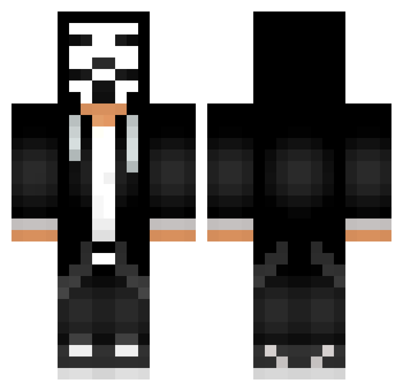 qqlwxzw Minecraft skin, front and back view