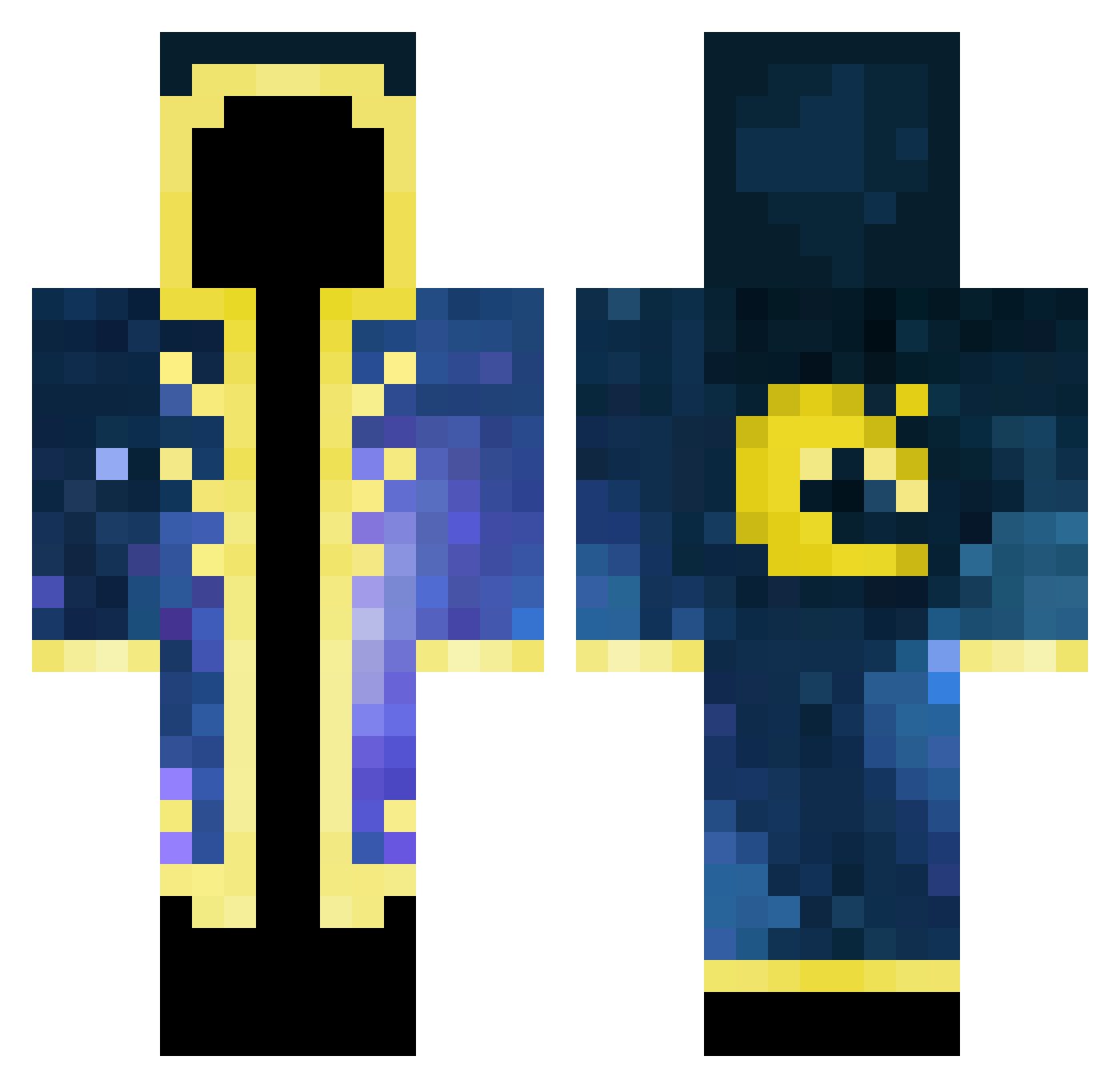 Breyneks Minecraft skin, front and back view