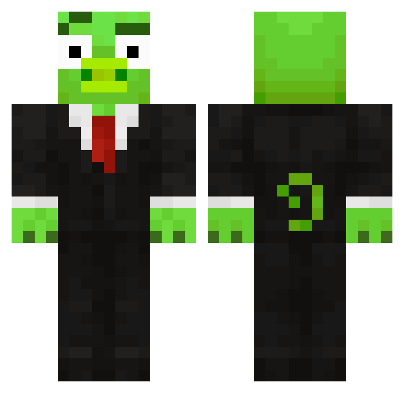 Patro08 Minecraft skin, front and back view