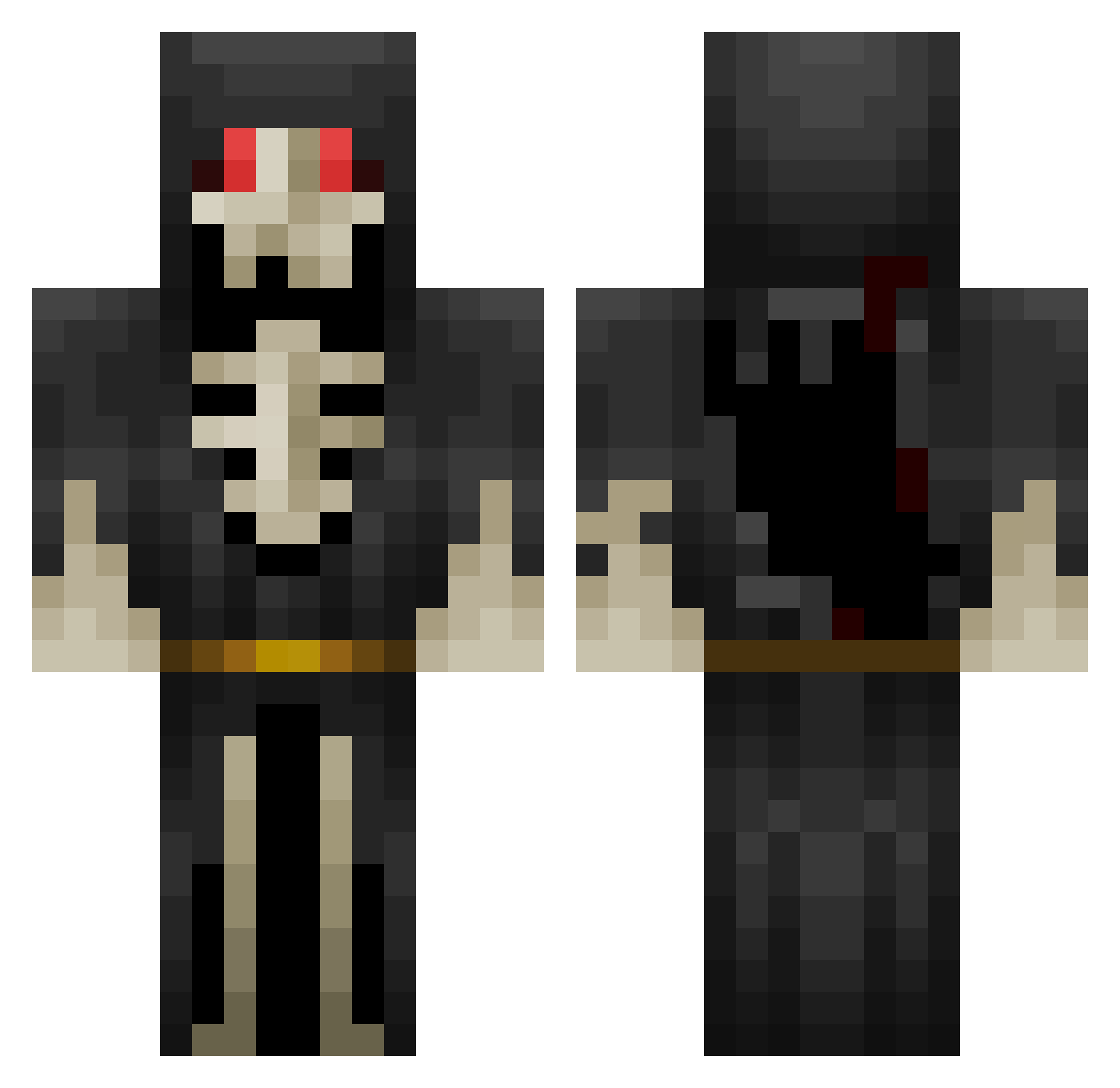 Sanchiethe1 Minecraft skin, front and back view