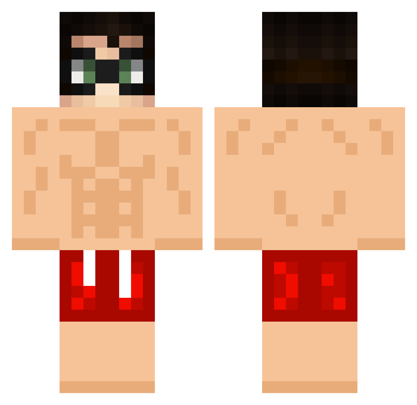 Micha_nik Minecraft skin, front and back view