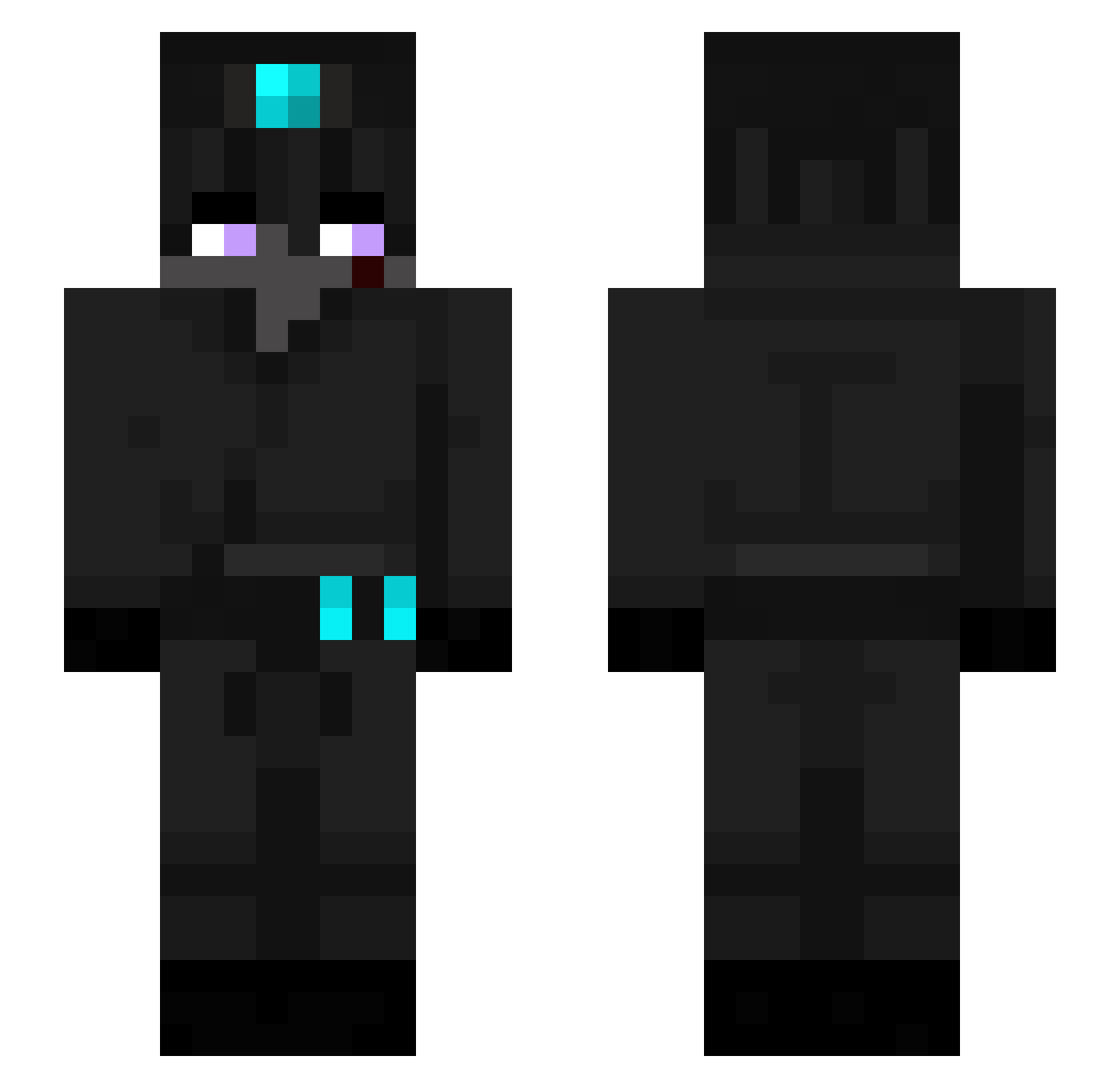 fogeater Minecraft skin, front and back view