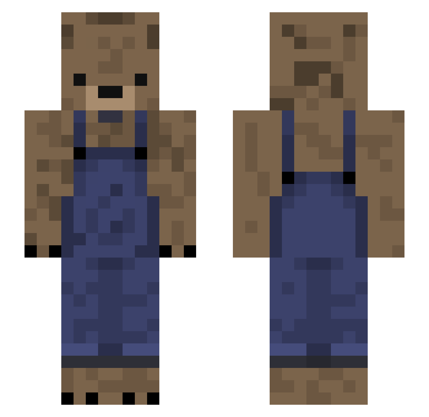 Wafflese_ Minecraft skin, front and back view