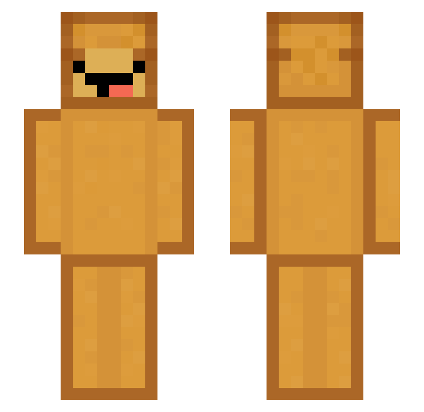 _Creppony Minecraft skin, front and back view