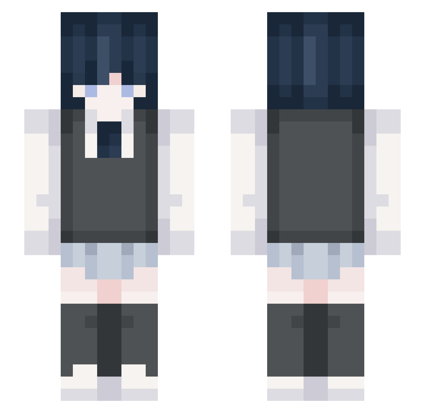 SlimHype_ Minecraft skin, front and back view