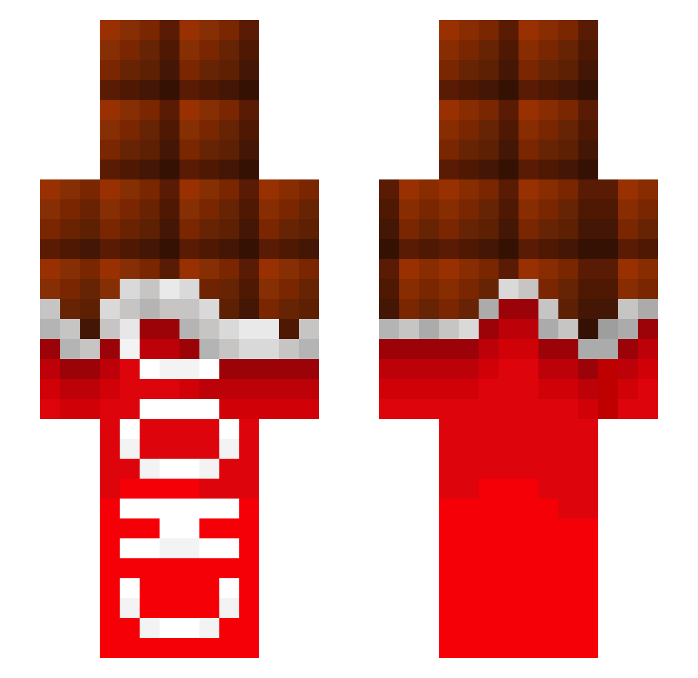 Lucifer947 Minecraft skin, front and back view