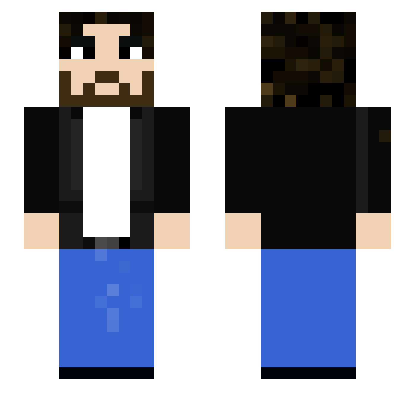 j053y Minecraft skin, front and back view