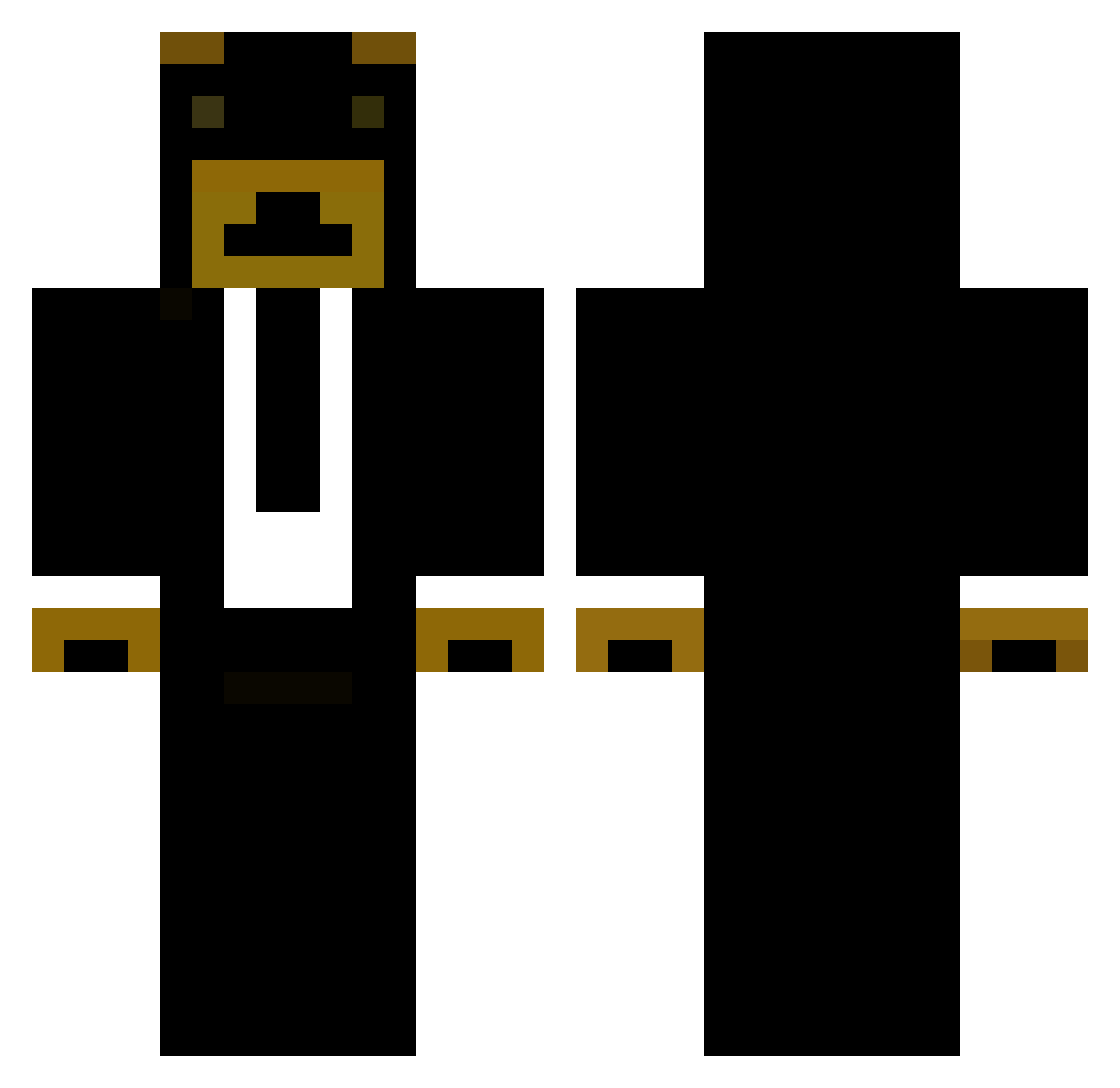 Bruns07 Minecraft skin, front and back view