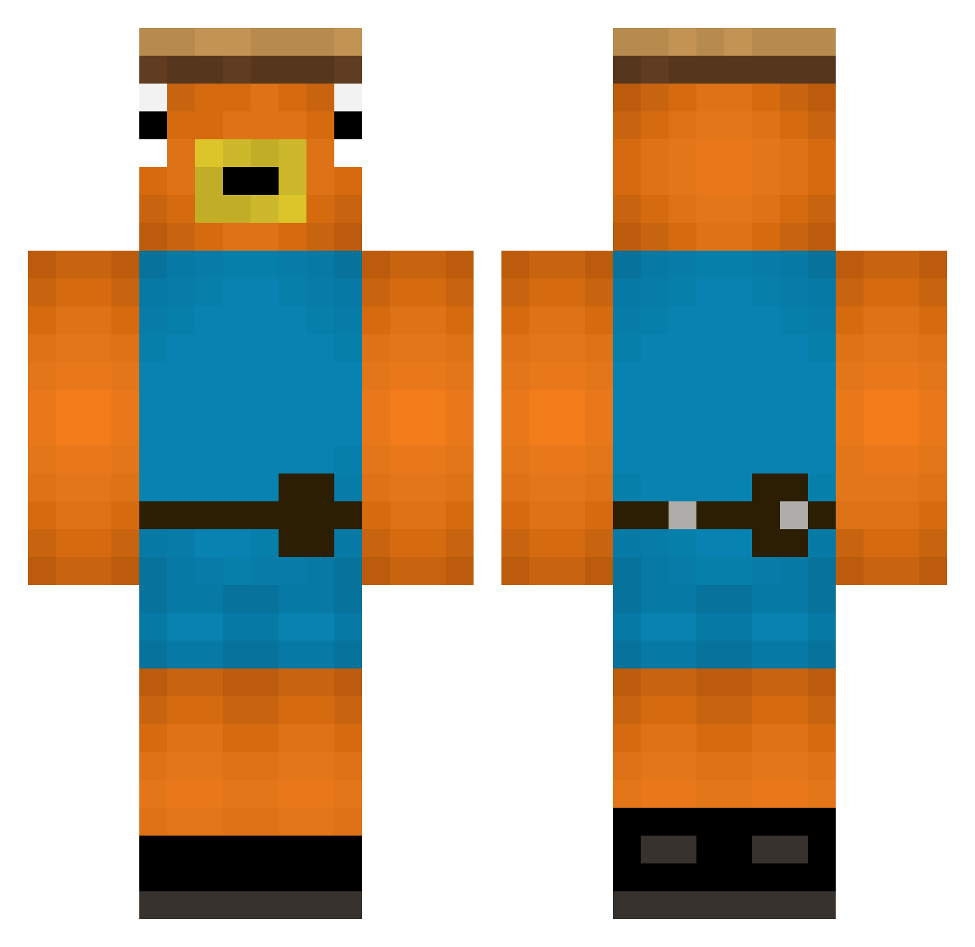 veinty3 Minecraft skin, front and back view