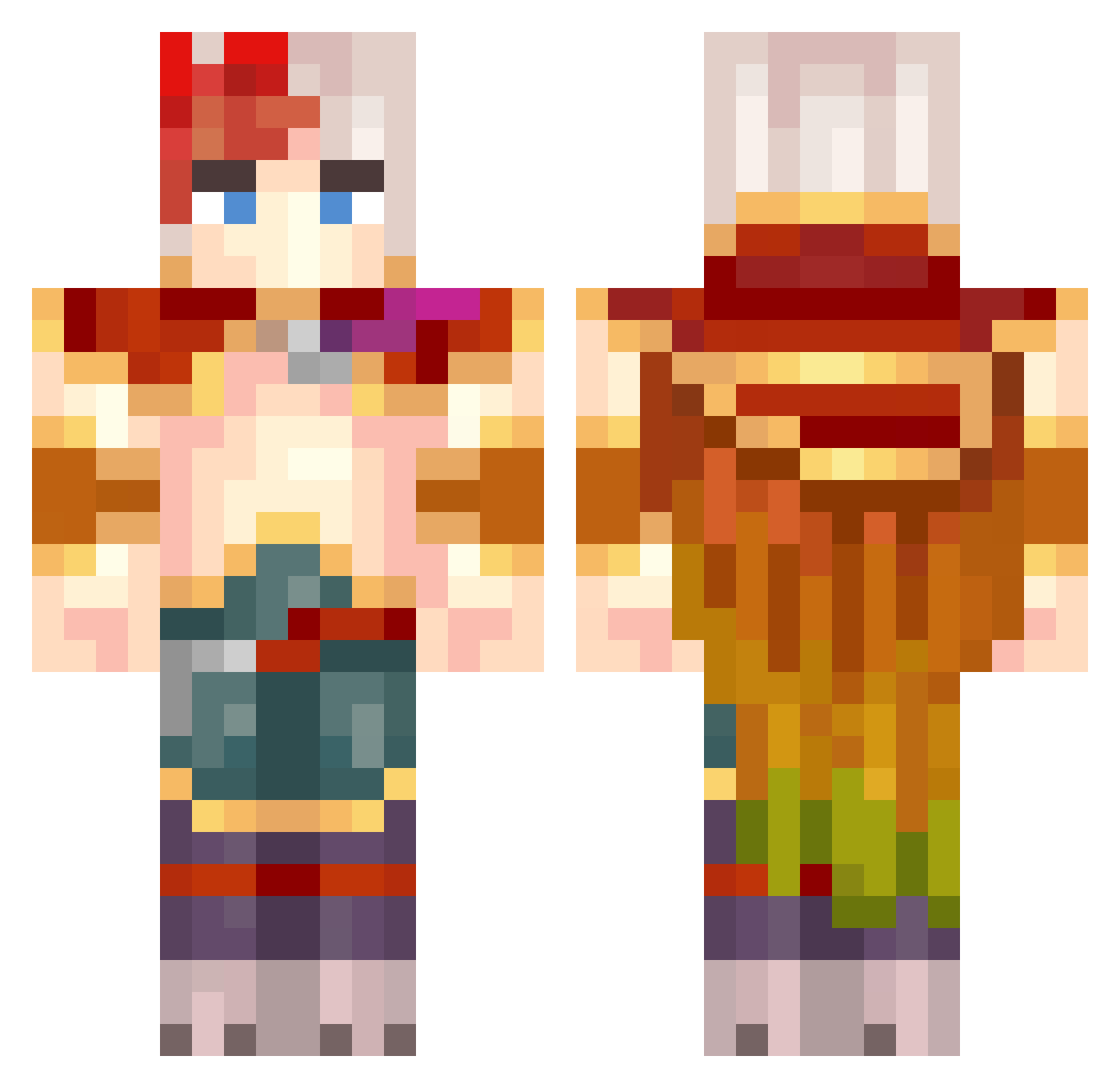 palaon Minecraft skin, front and back view