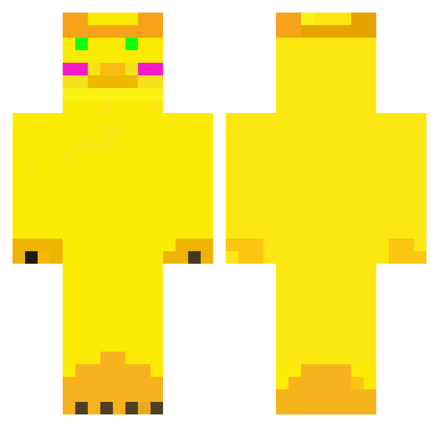 psychic_knife Minecraft skin, front and back view