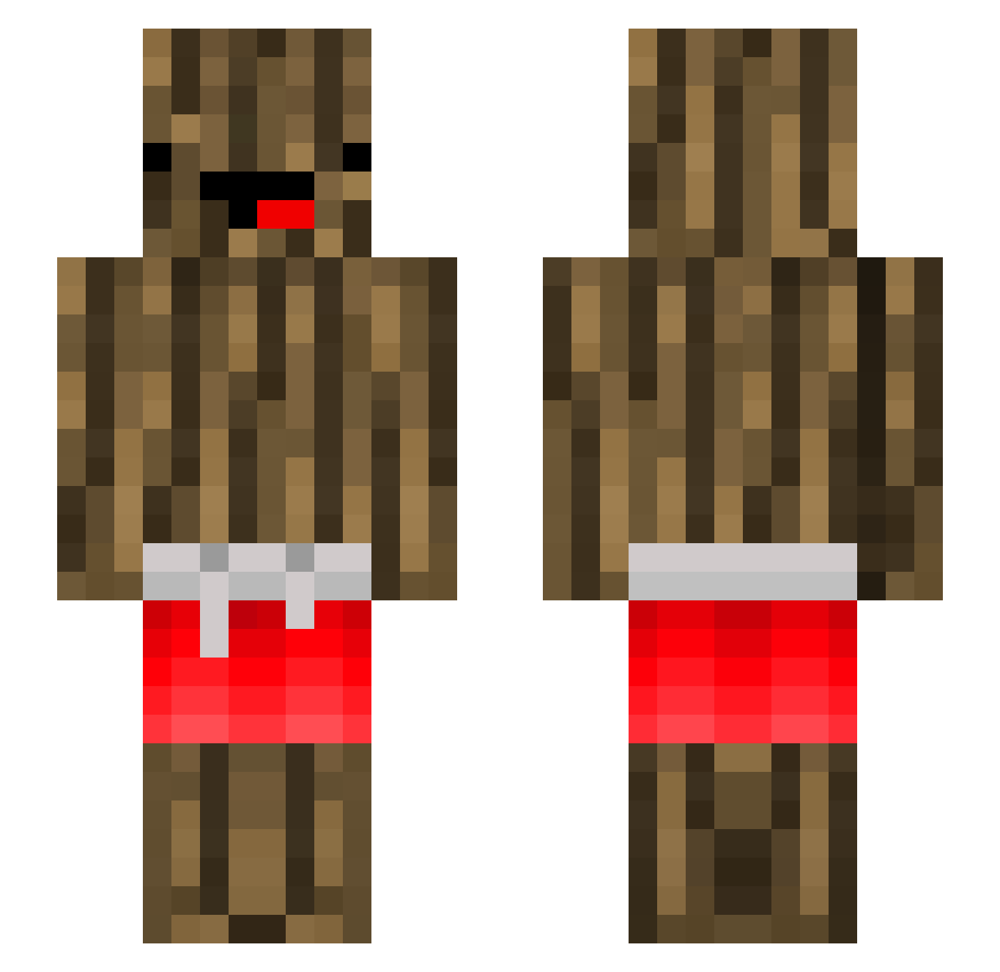 EggsAxis Minecraft skin, front and back view