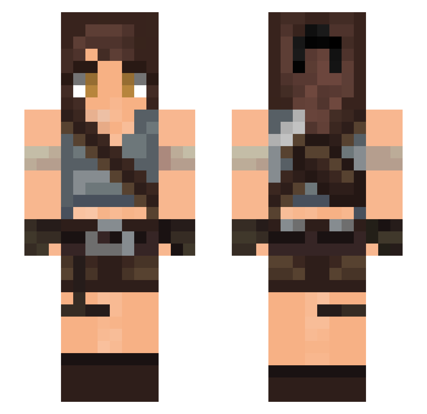 Najoaa Minecraft skin, front and back view
