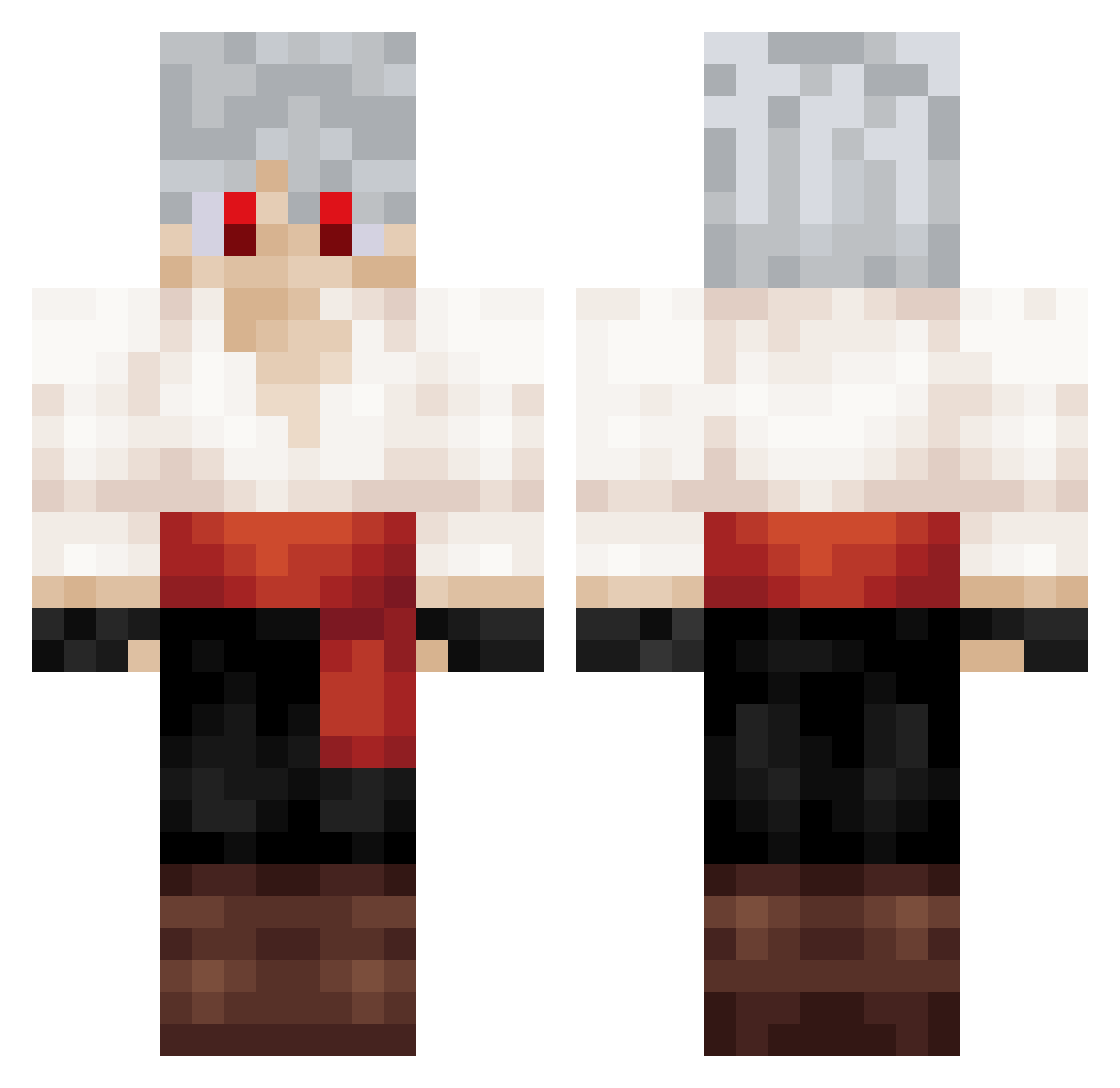 solthesun Minecraft skin, front and back view