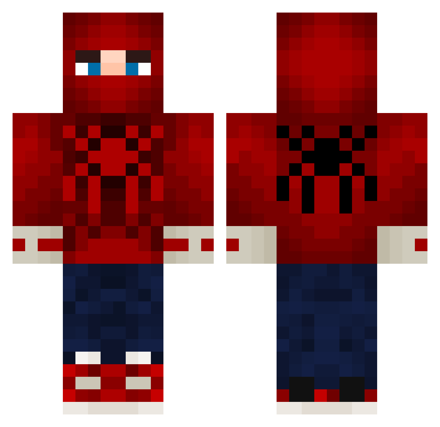 Totokei Minecraft skin, front and back view