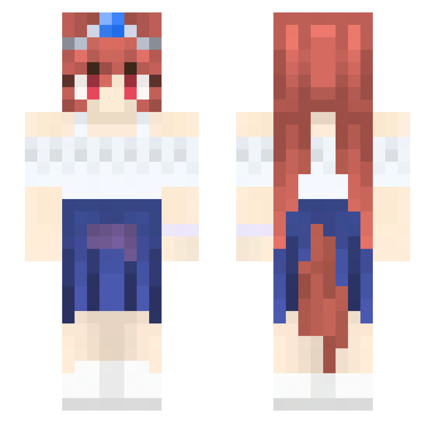 zzz24 Minecraft skin, front and back view