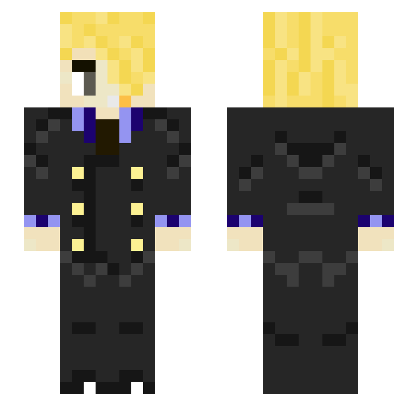 Da_Loo Minecraft skin, front and back view