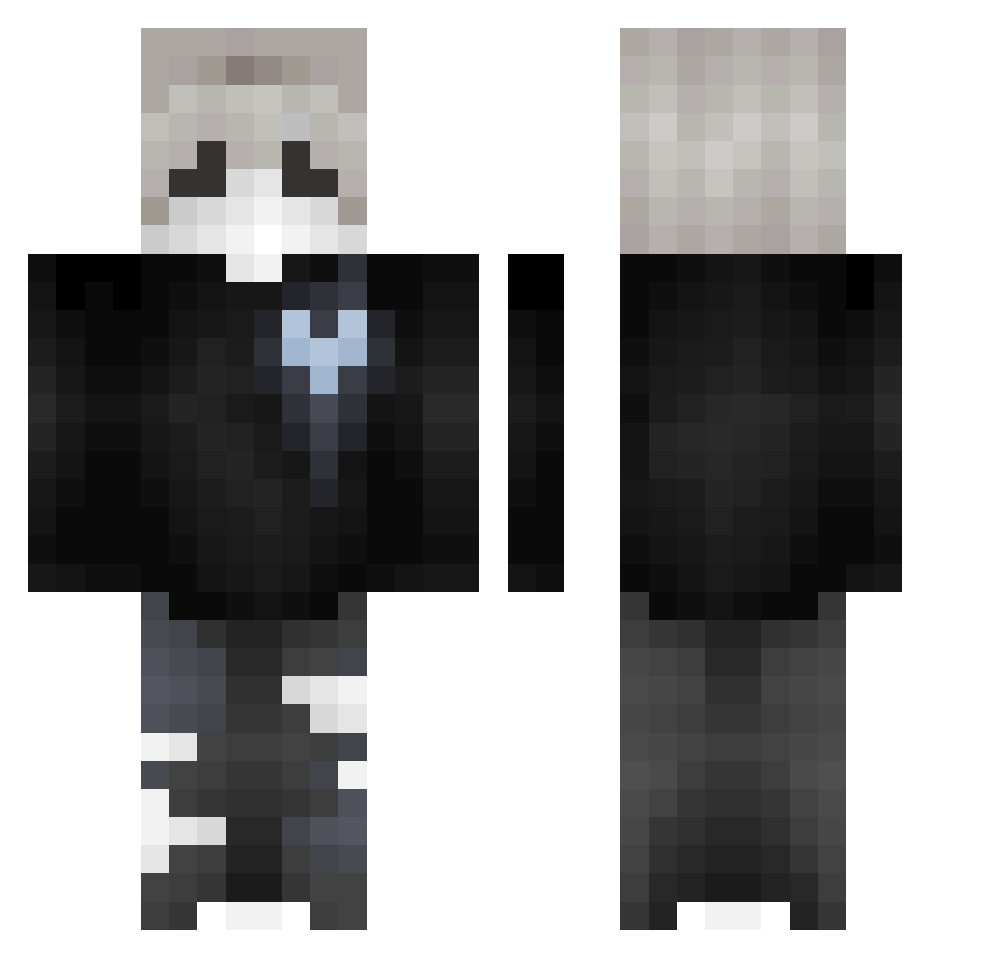 magiekarii Minecraft skin, front and back view