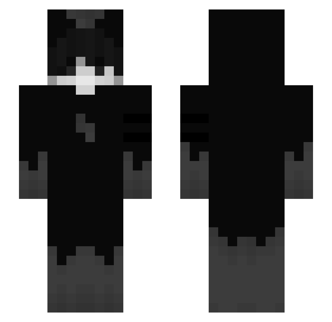 pvpbeate Minecraft skin, front and back view