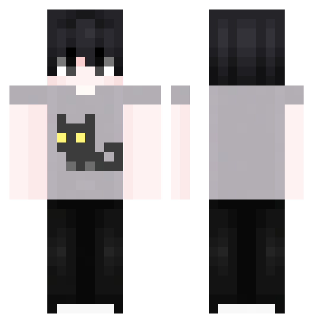 Mawii98 Minecraft skin, front and back view
