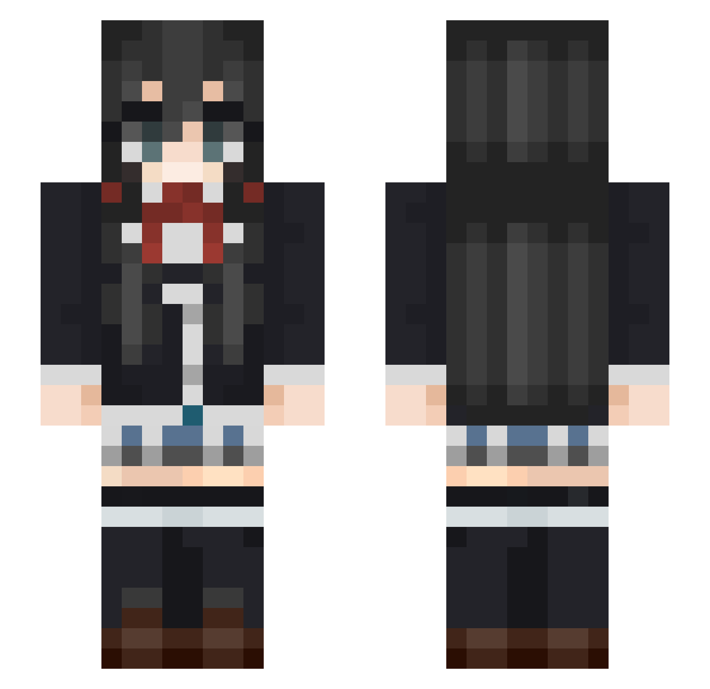 vis9694 Minecraft skin, front and back view