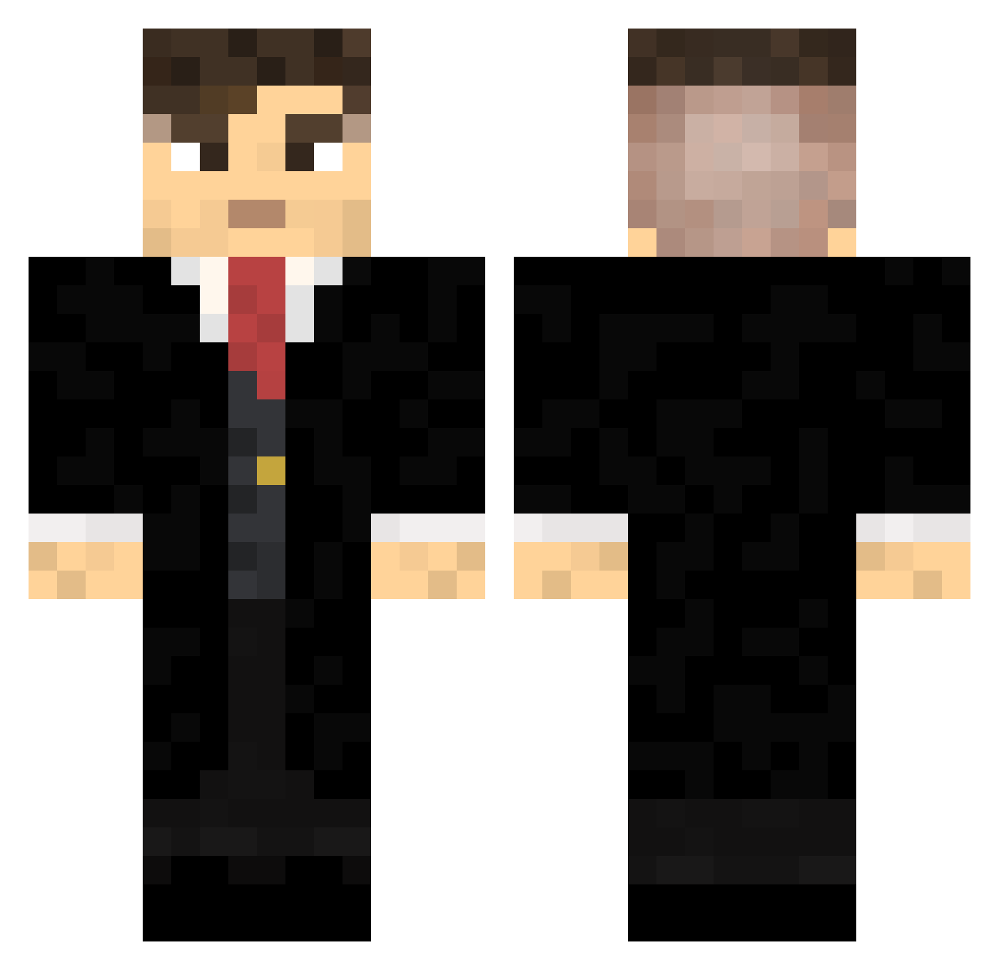 diadelmes Minecraft skin, front and back view