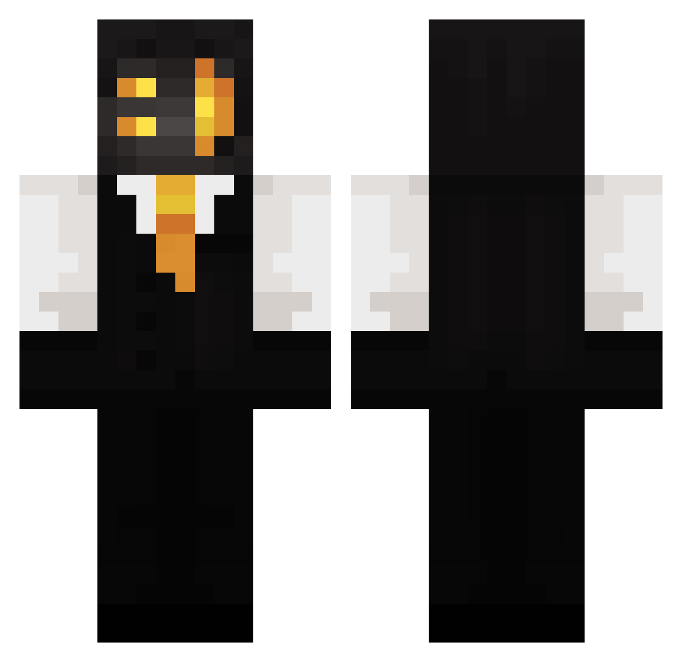 candlefriend Minecraft skin, front and back view