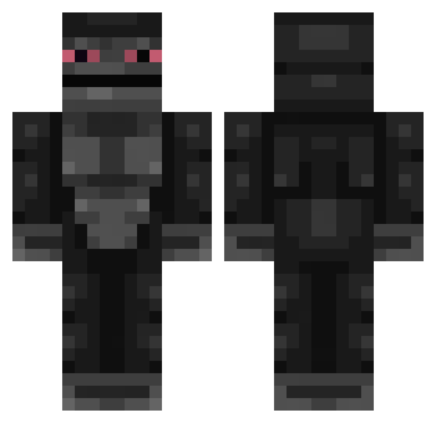 knoperskokosowy Minecraft skin, front and back view