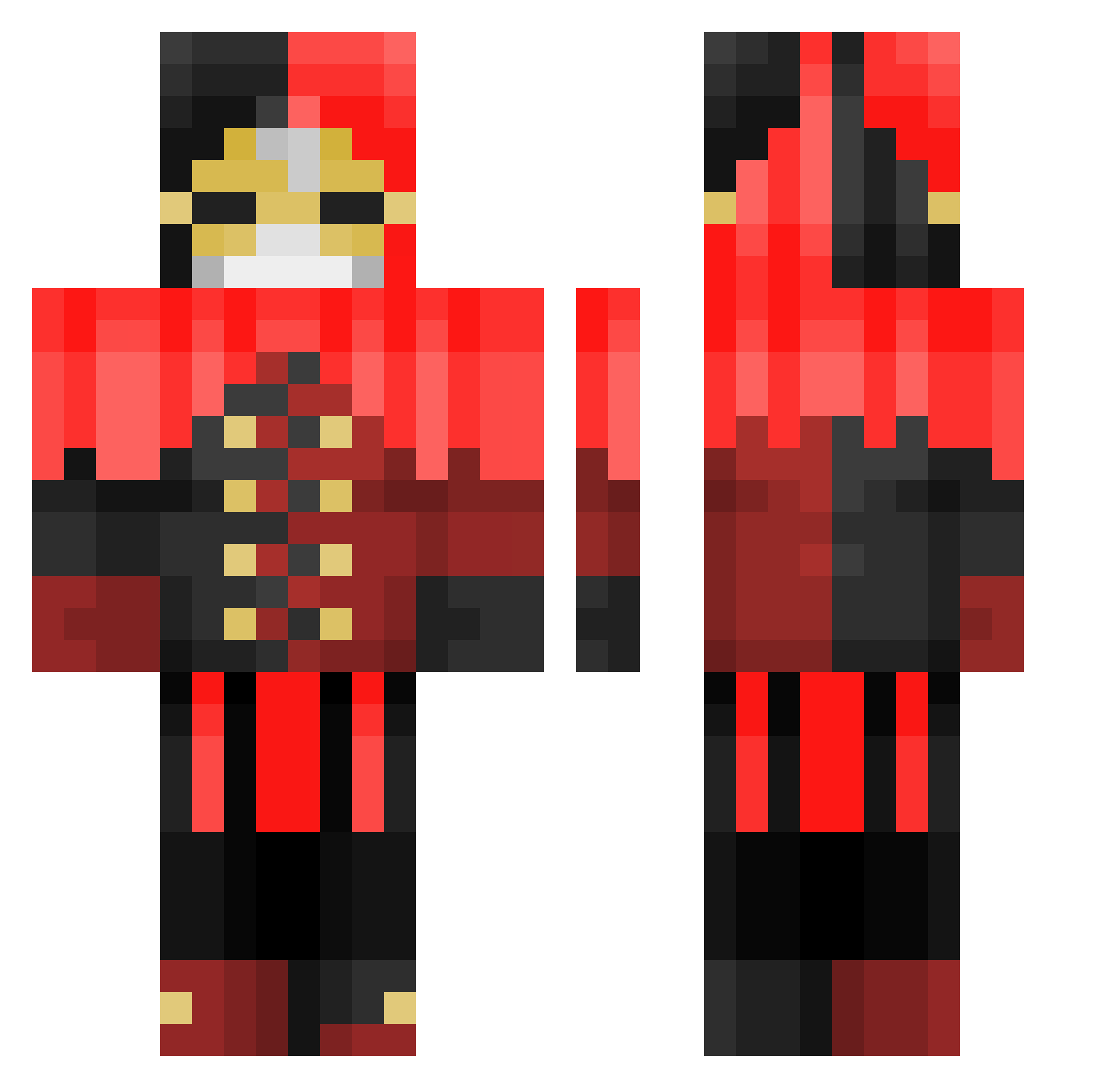 yvestumorr Minecraft skin, front and back view