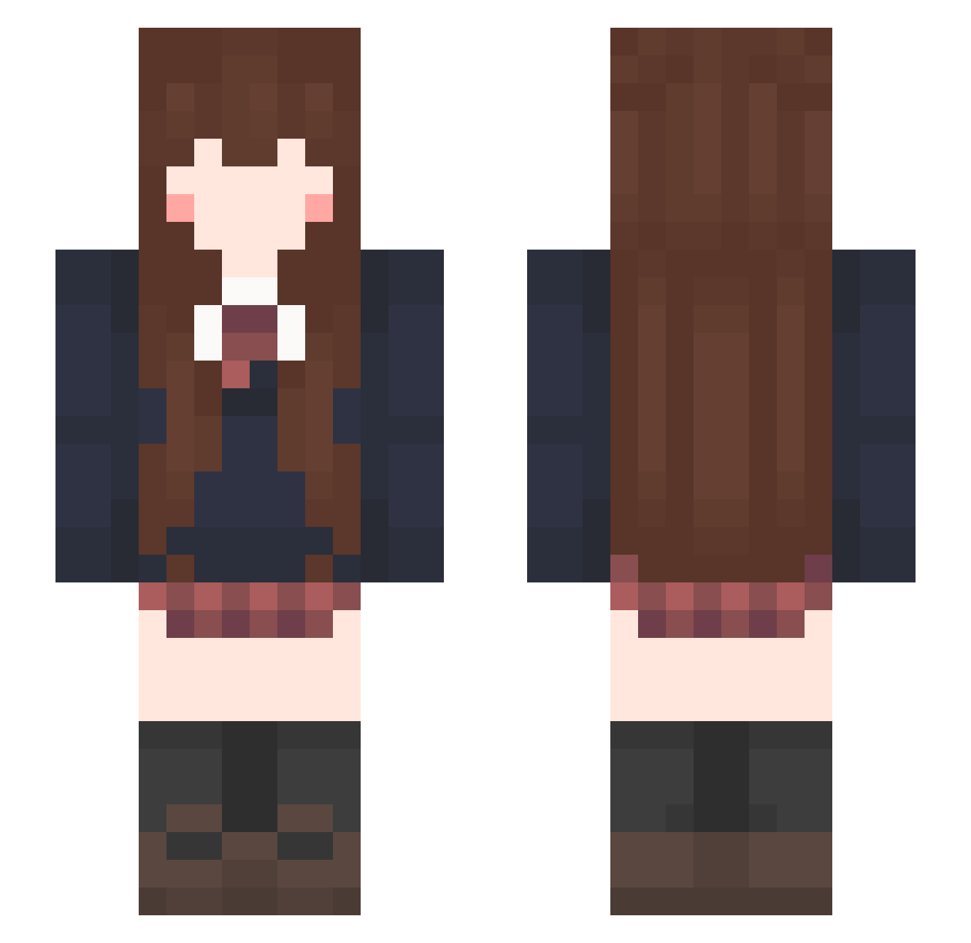 Xekken_ Minecraft skin, front and back view