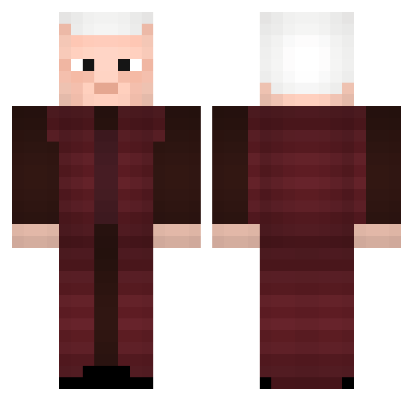 Rahjeed Minecraft skin, front and back view